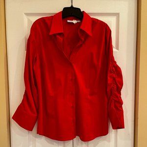 New York and Company red button shirt